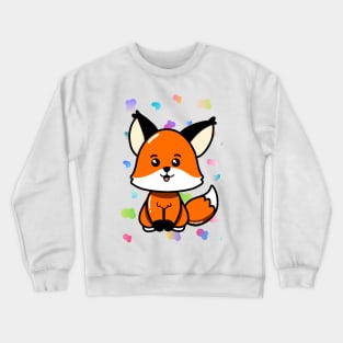 Super cute fun adorable small baby fox cub Crewneck Sweatshirt